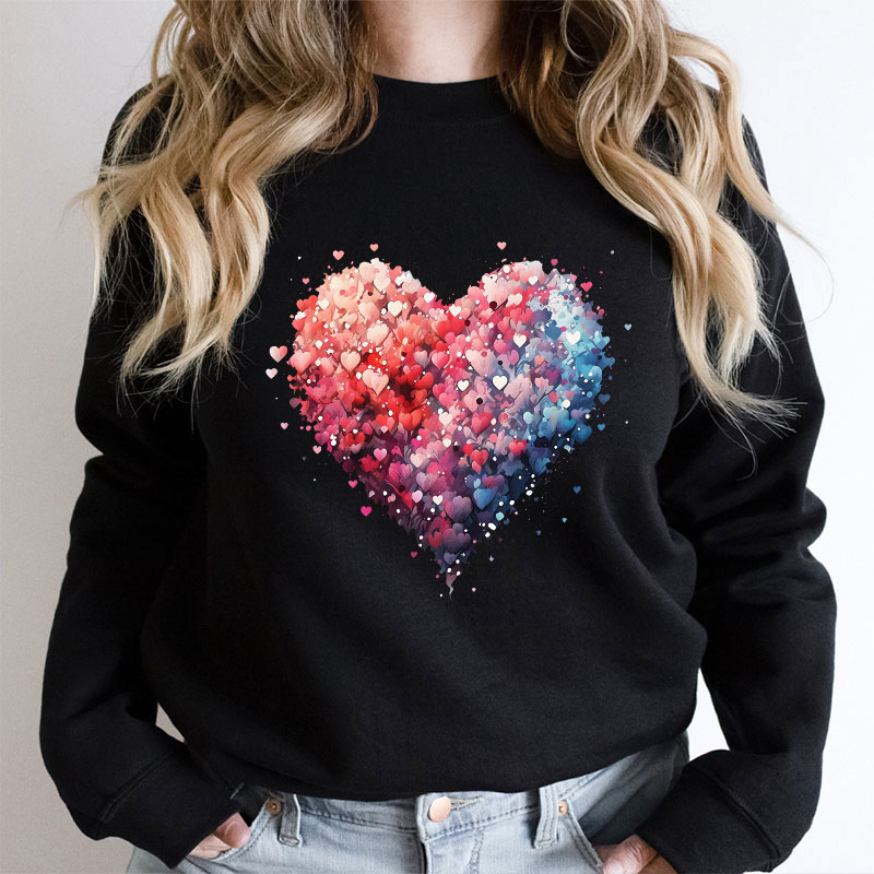Bubble Heart Teacher Sweatshirt