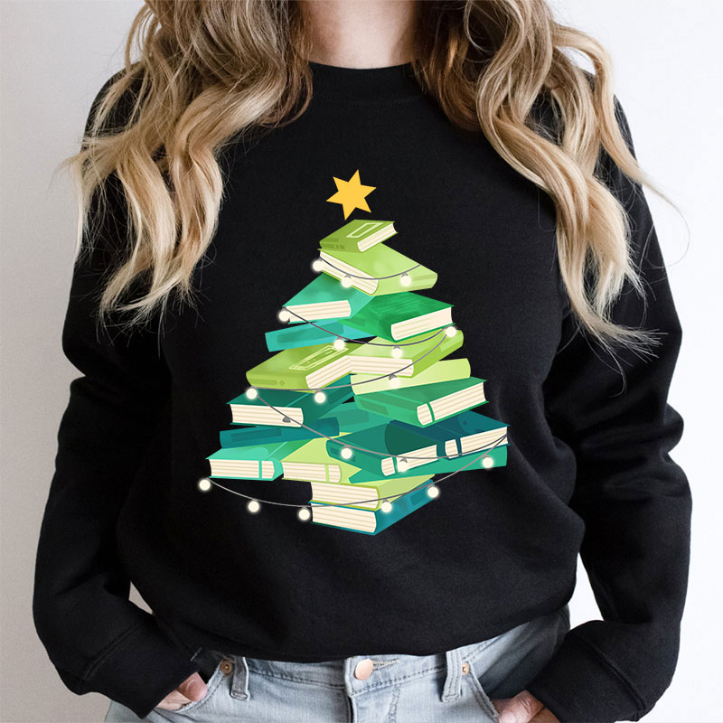 Christmas Book Teacher Sweatshirt