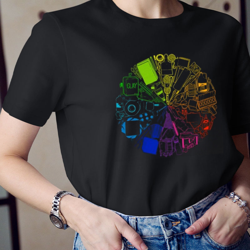 Color Wheel Of 85 Art Supplies Teacher T-Shirt