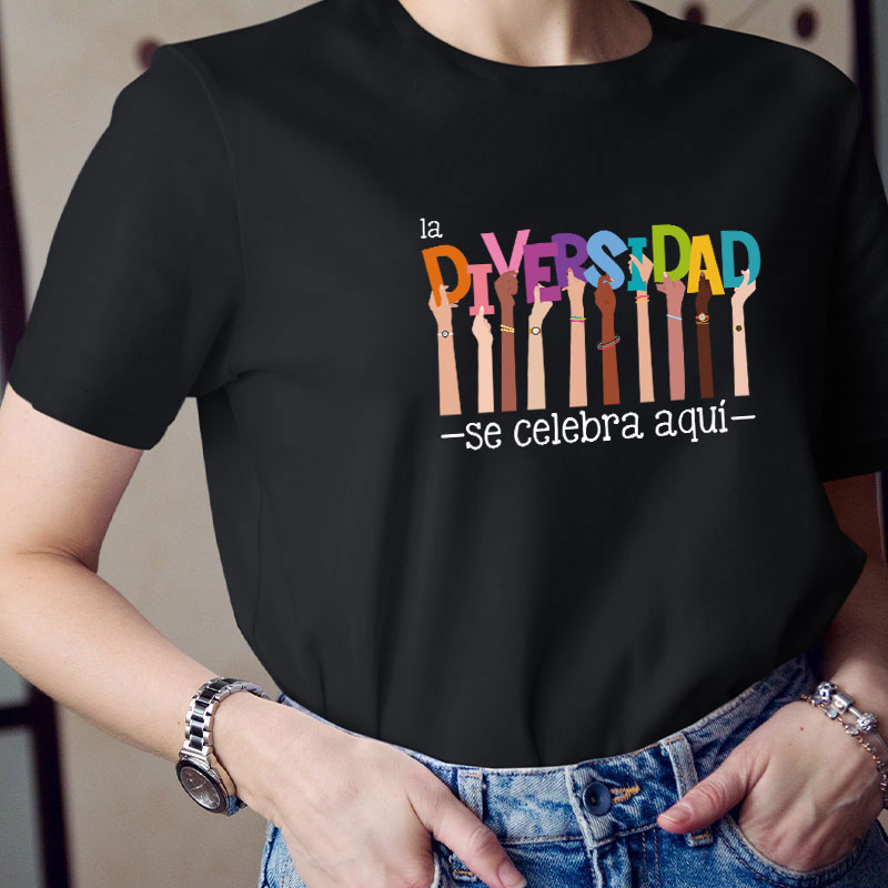 Celebrate Diversity Spanish Teacher T-Shirt T-Shirt
