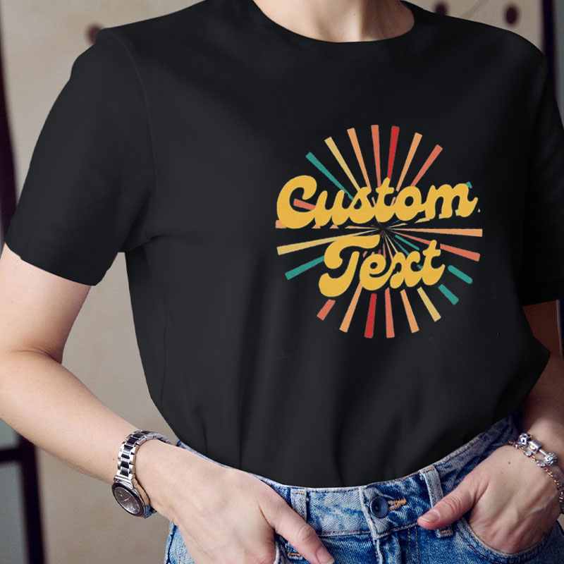 Personalized Retro Style Shining Summer Teacher T-Shirt