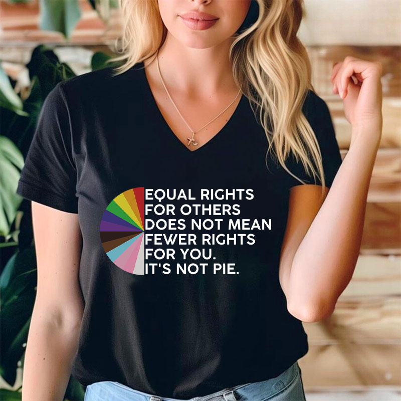 Equal Rights For Others Teacher Female V-Neck T-Shirt