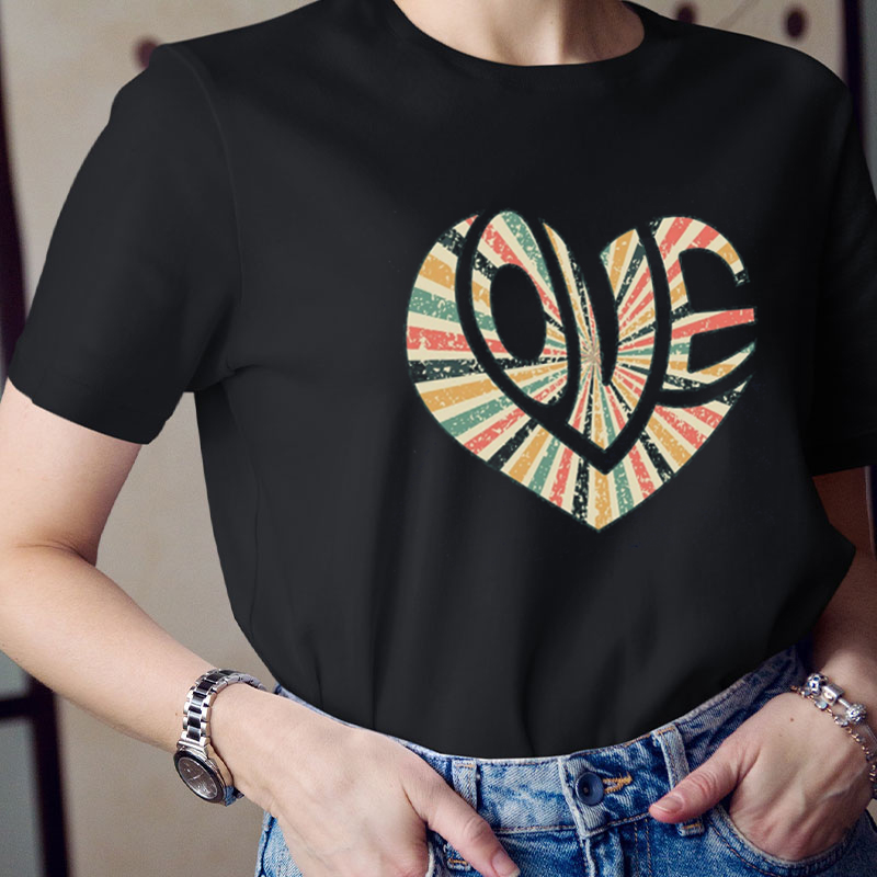Retro Style Love Teacher T-Shirt