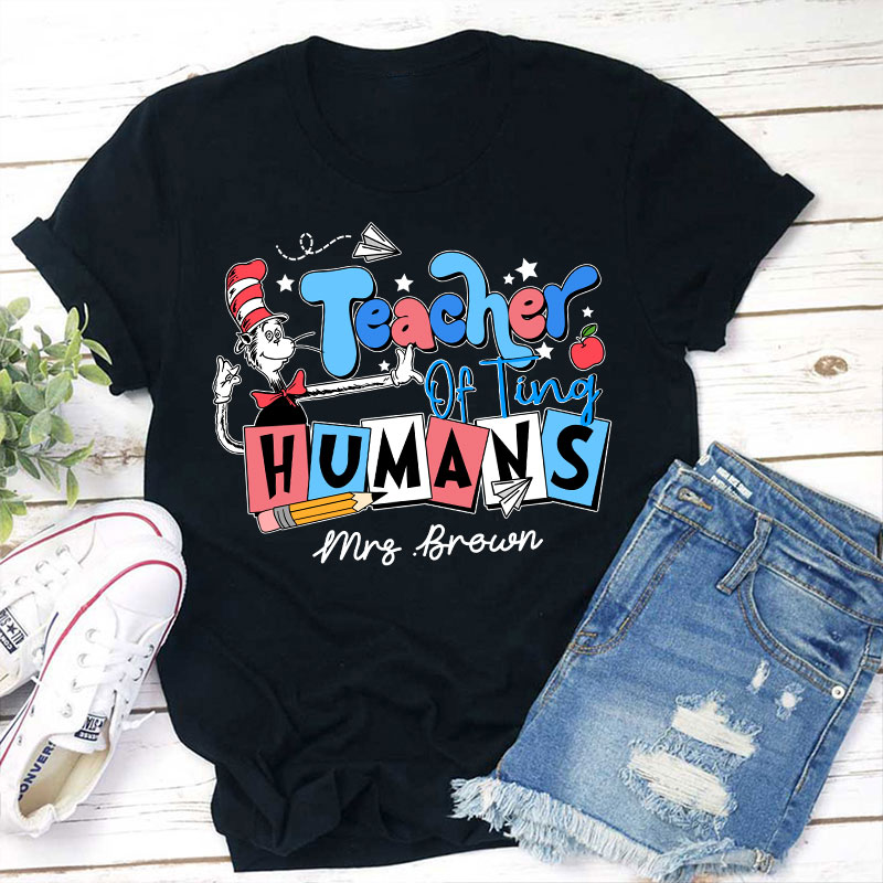 Personalized Teacher Of Tiny Humans Teacher T-Shirt