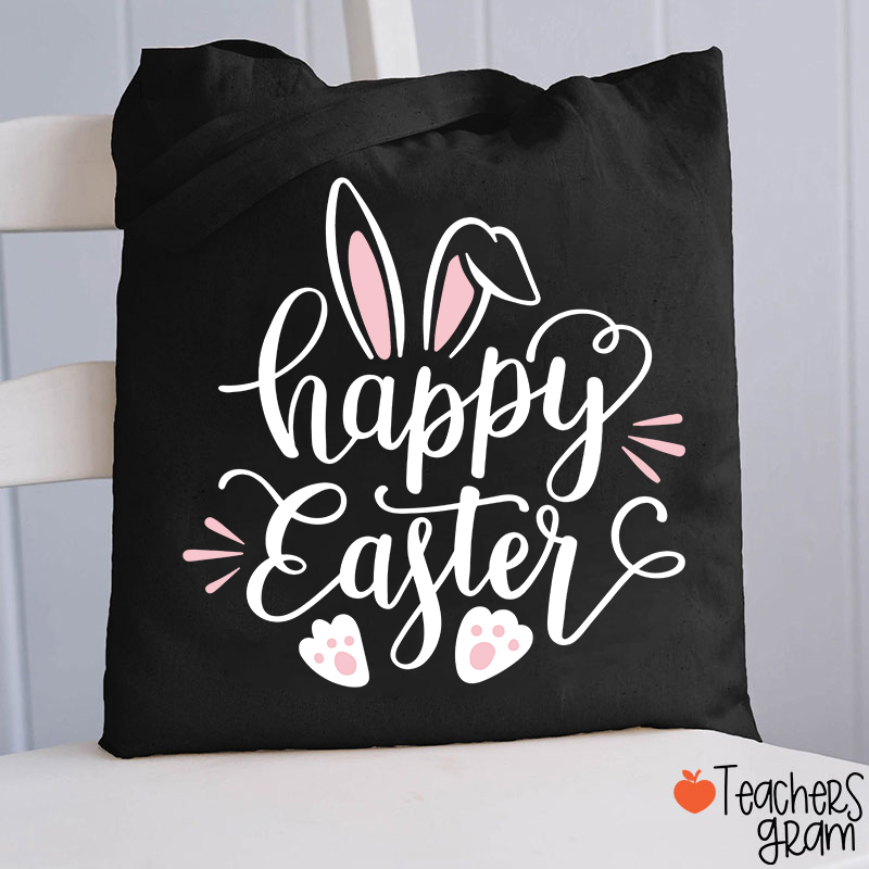 Happy Easter Bunny Teacher Tote Bag