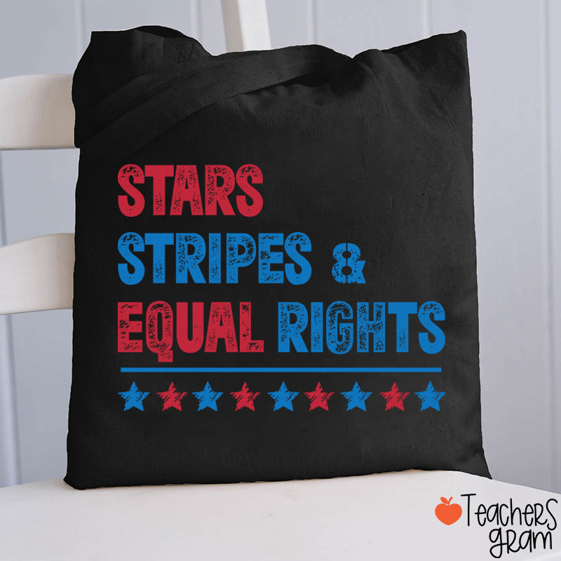 Stars Stripes And Equal Rights Teacher Tote Bag
