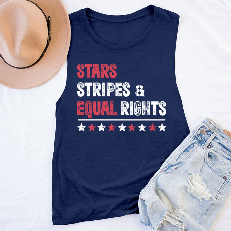 Stars Stripes And Equal Rights Teacher Tank Top