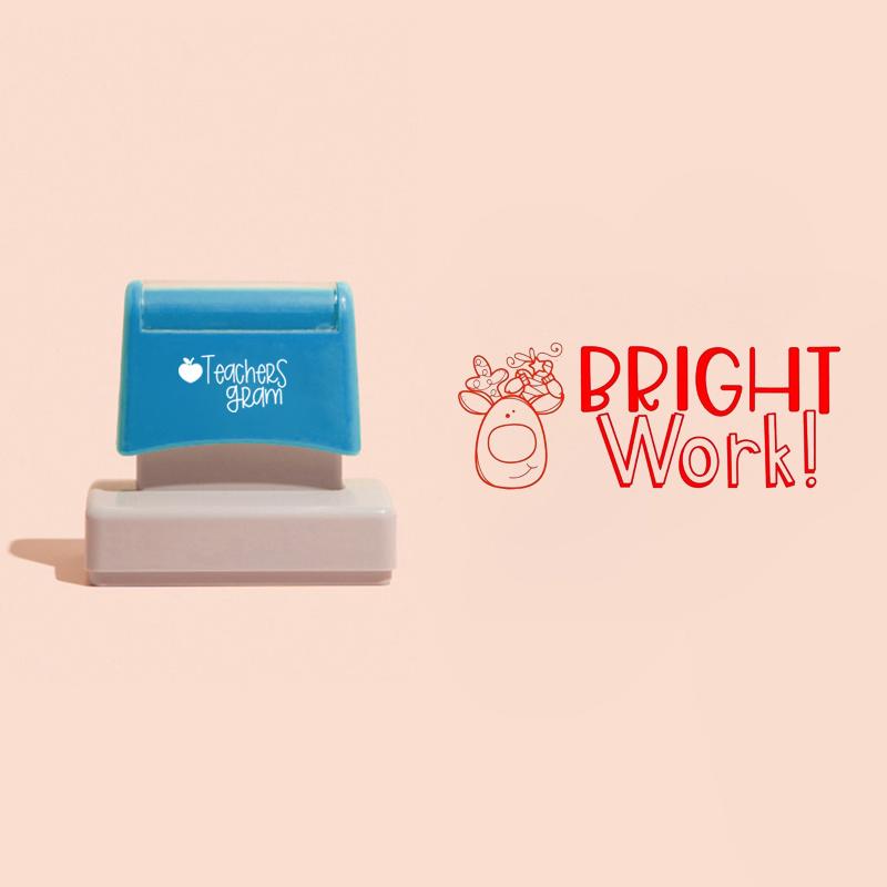 Bright Work Teacher Rectangle Stamp