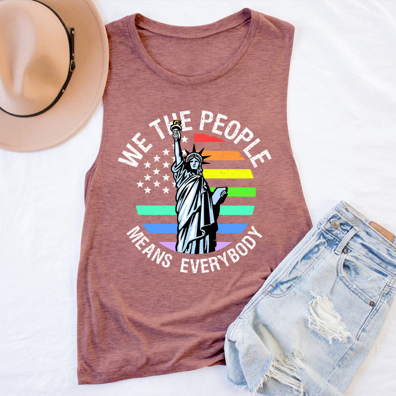 We The People Means Everybody Teacher Tank Top
