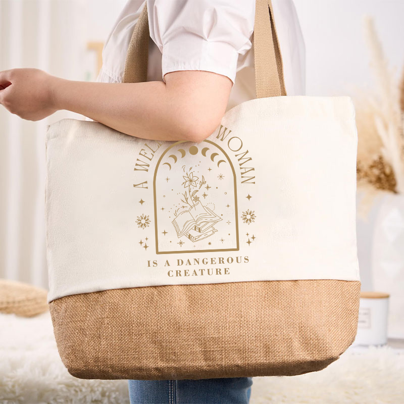 A Well Read Woman Is A Dangerous Creature Teacher Canvas Tote Bag