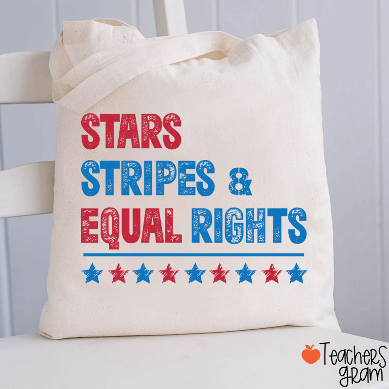 Stars Stripes And Equal Rights Teacher Tote Bag