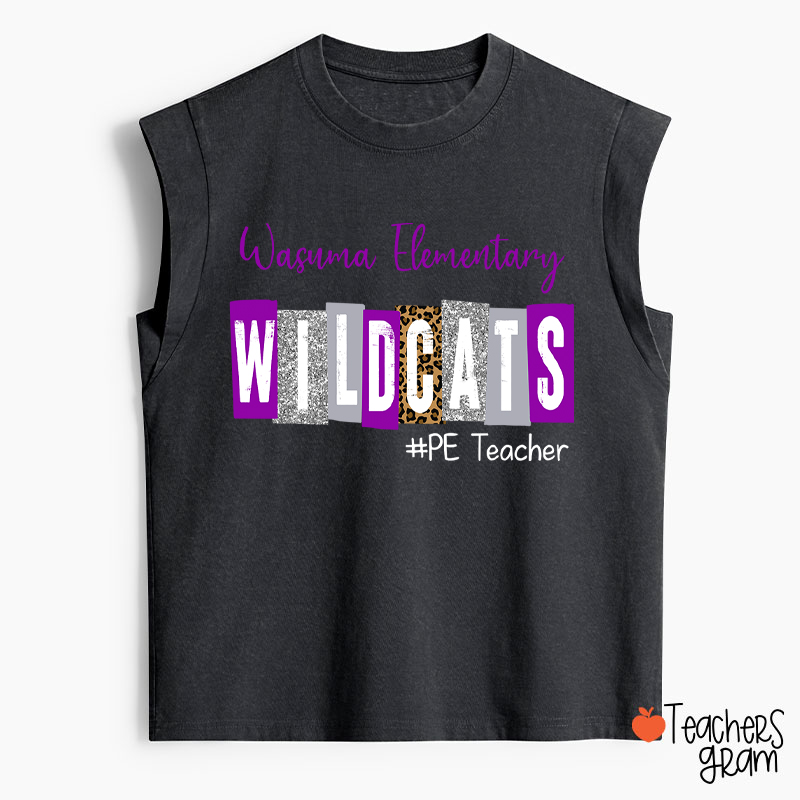 Personalized School Spirit Cheer For You Teacher Washed Tank Top