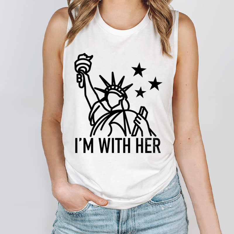 I'm With Her Teacher Tank Top