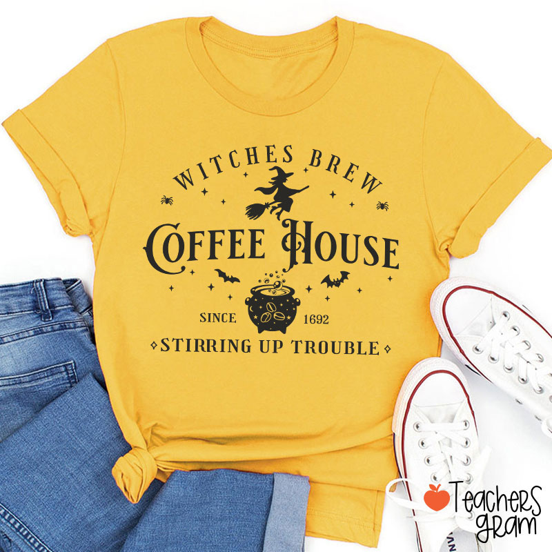 Witches Brew Coffee House Teacher T-Shirt