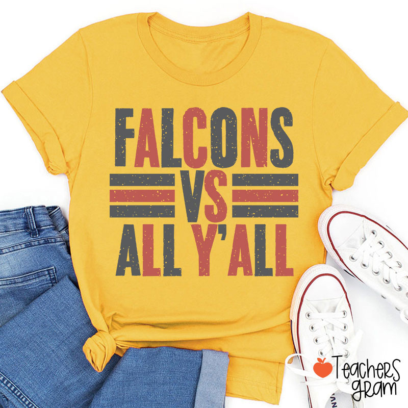 Personalized Mascot All Y'all School Spirit Teacher T-Shirt