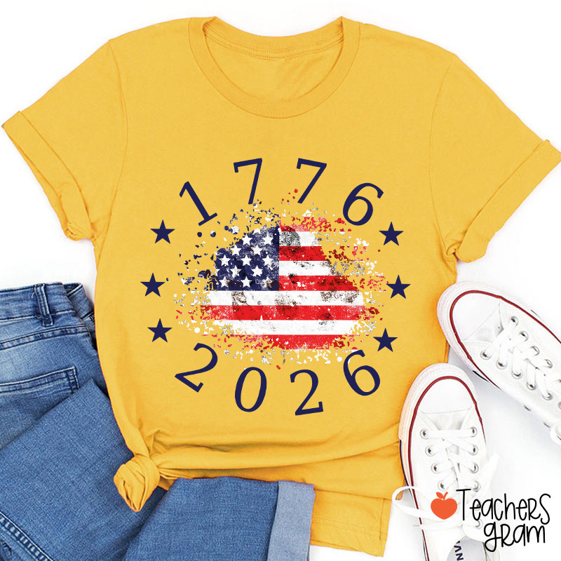 USA 250th Anniversary 1776-2026 Teacher T-Shirt