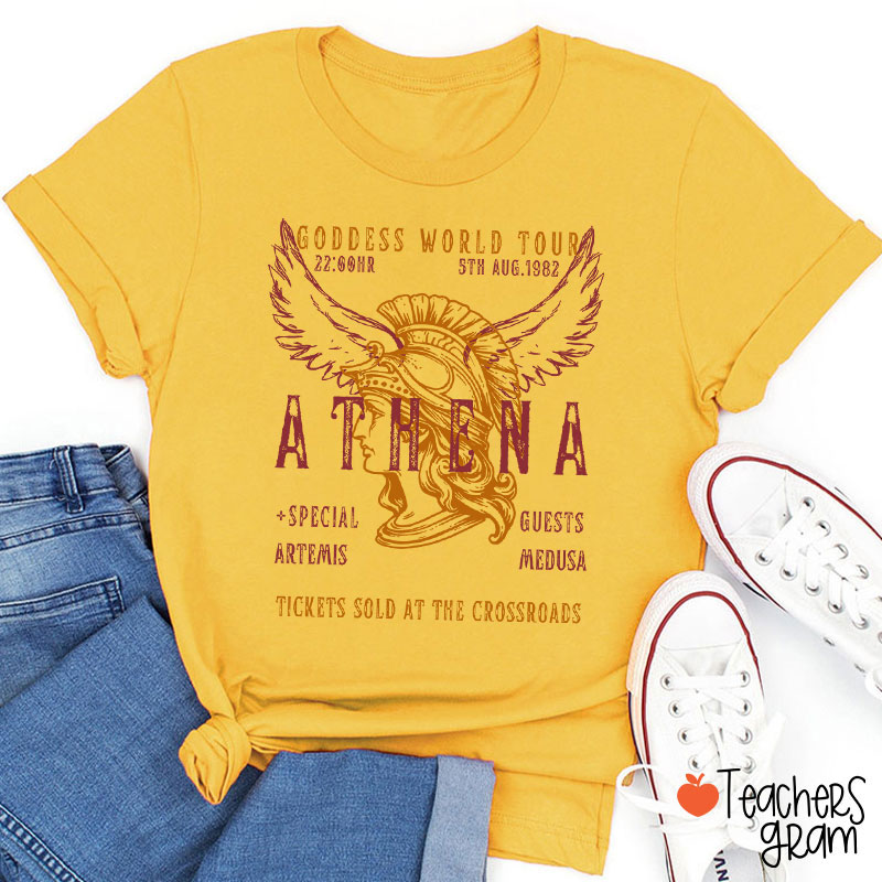 Athena Goddess World Tour Teacher T-Shirt