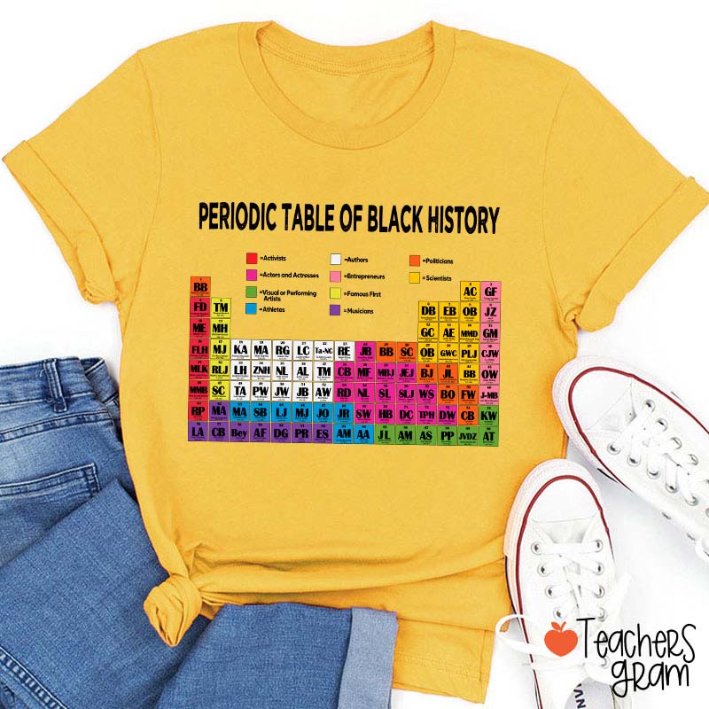 Periodic Table Of Black History Teacher T-Shirt