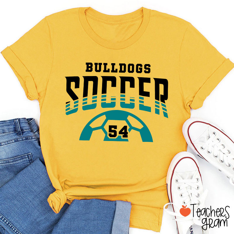 Personalized Mascot Sport And Number Game Day Teacher T-Shirt