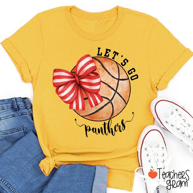 Personalized Sports And Mascot Let's Go Teacher T-Shirt