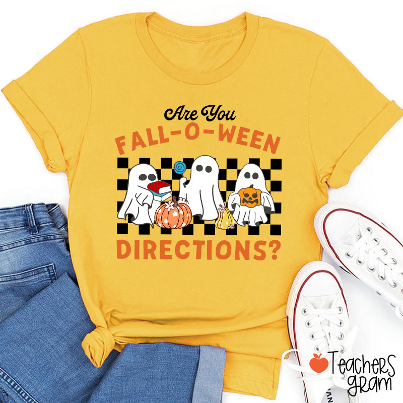Fall-O-Ween Directions Teacher T-Shirt
