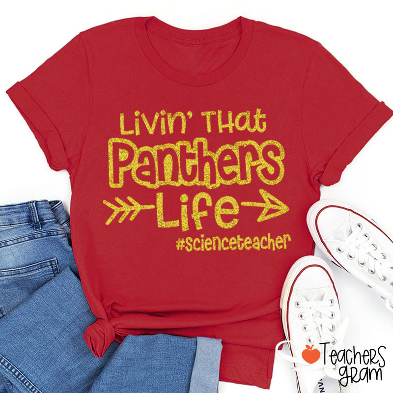 Personalized Mascot Livin' That Mascot Life Teacher T-Shirt