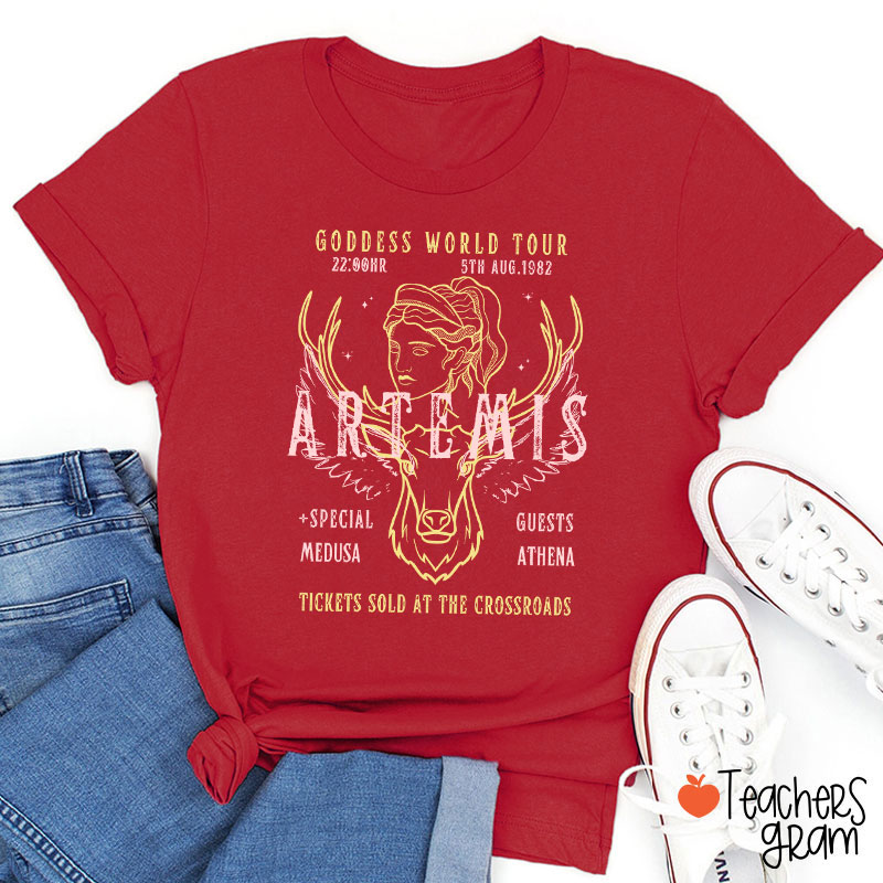 Artemis Goddess World Tour Teacher T-Shirt