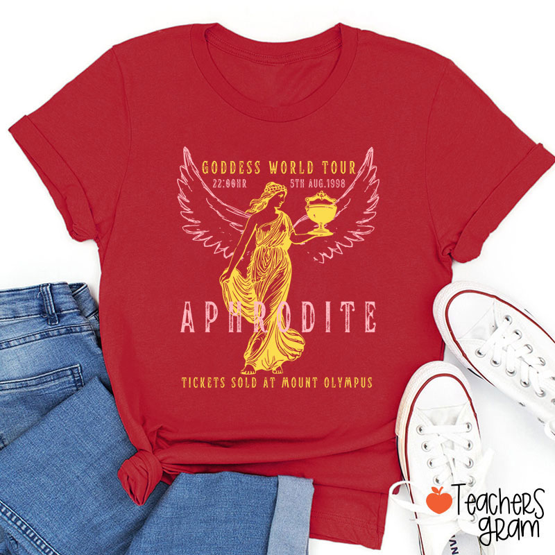 Aphrodite Goddess World Tour Teacher T-Shirt
