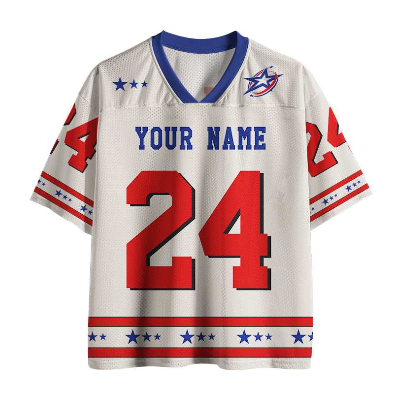 Personalized Name And Number Stars Teacher Mesh Jersey