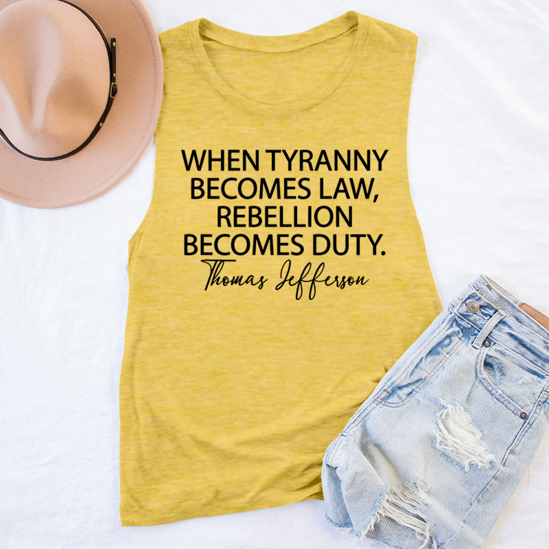 When Tyranny Becomes Law Quote Teacher Tank Top