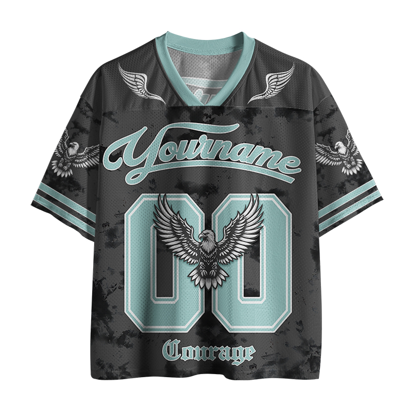 Personalized Name And Number Courage Eagels Teacher Mesh Jersey