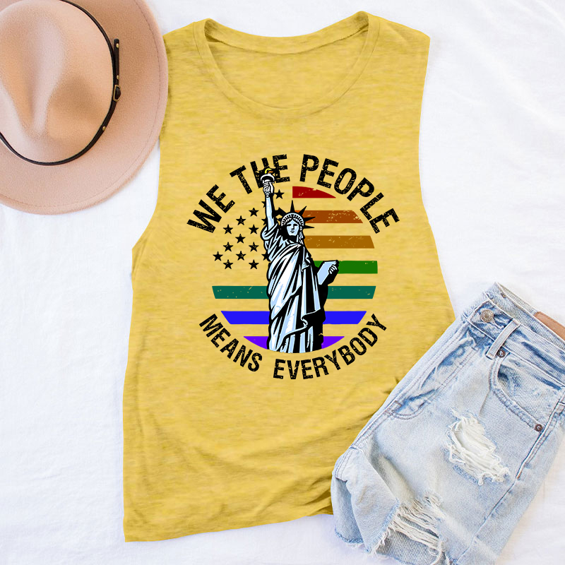 We The People Means Everybody Teacher Tank Top
