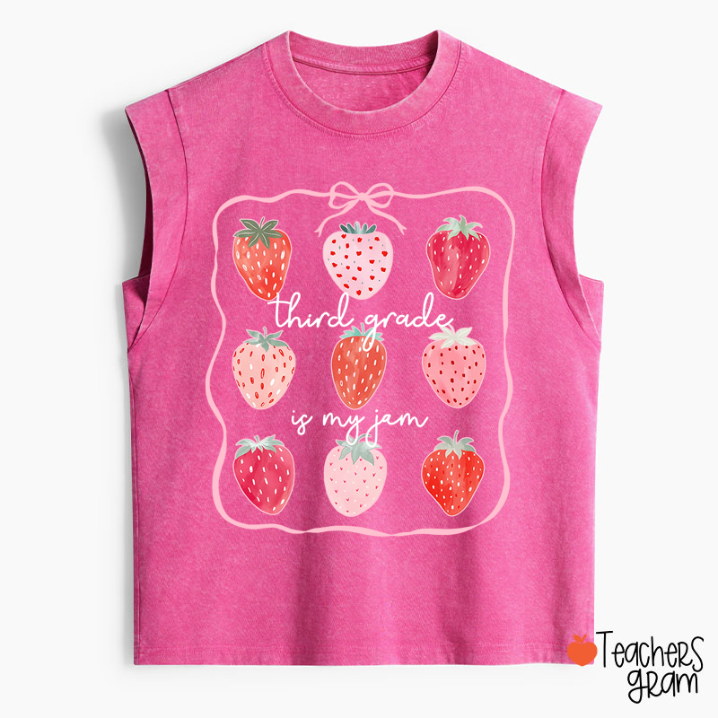 Personalized Grade You Are My Jam Teacher Washed Tank Top