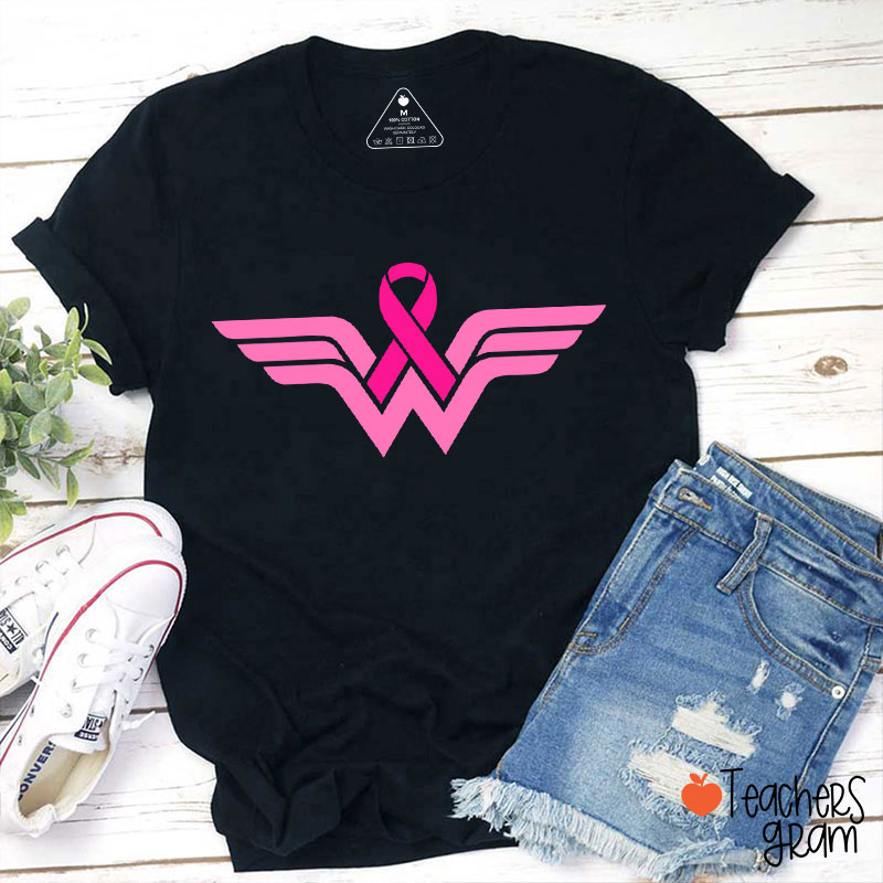 Strong Woman Cancer Fighter Teacher T-Shirt