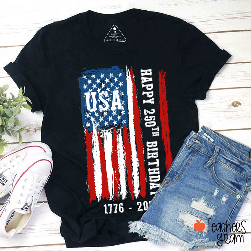 America Independence Day 1776-2026 Patriotic Teacher T-Shirt