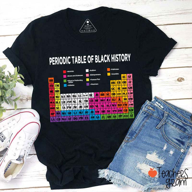 Periodic Table Of Black History Teacher T-Shirt