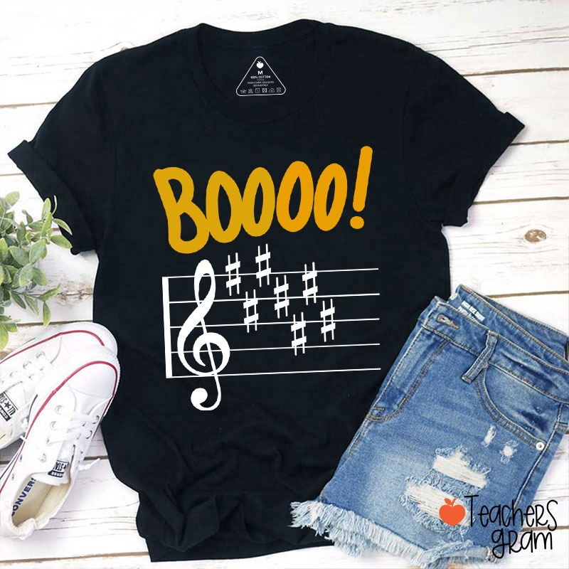 Boo Music Score Teacher T-Shirt