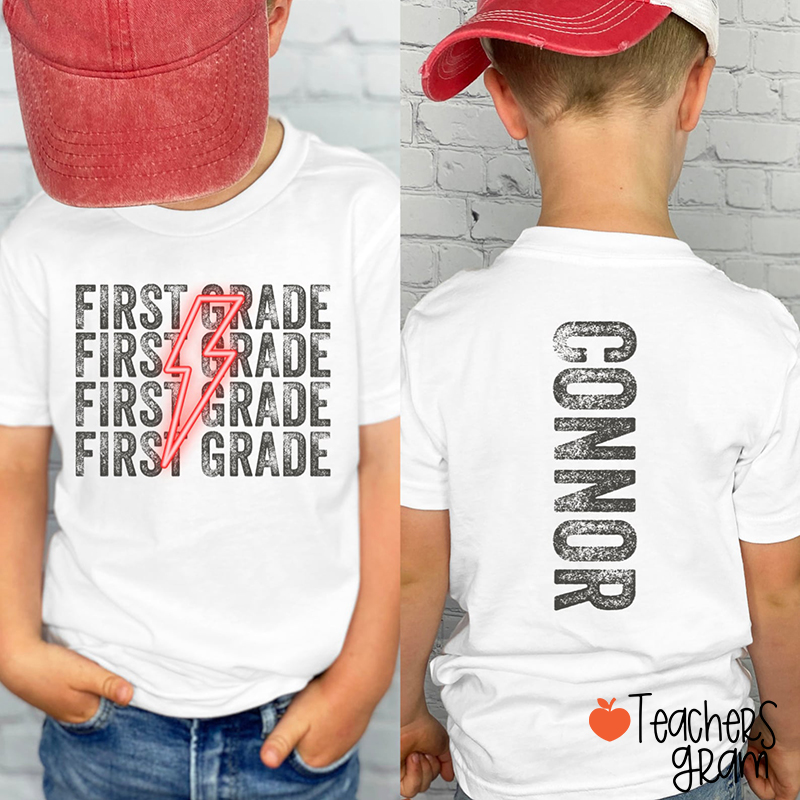 Personalized Name And Grade First Day Class T-Shirt