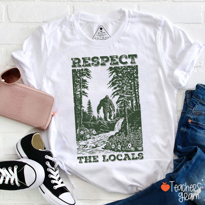 Retro Respect The Locals Teacher T-Shirt