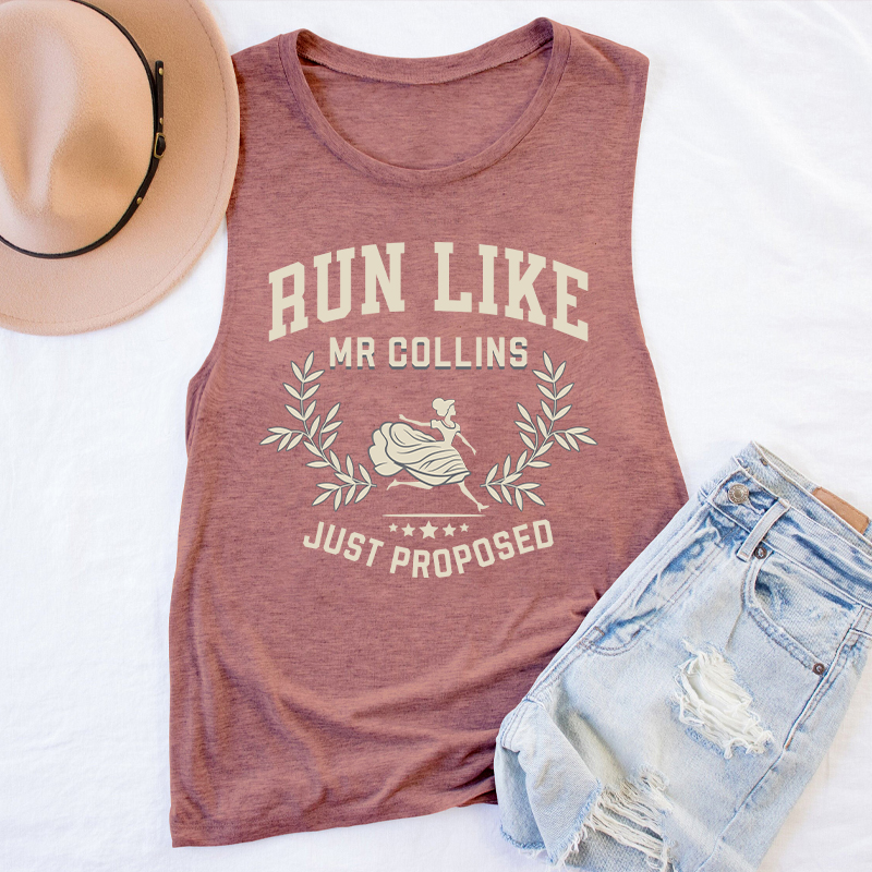 Run Like Mr Collins Just Proposed Teacher Tank Top