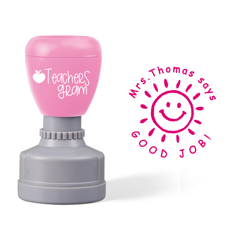 Personalized Name Says Good Job Teacher Stamp
