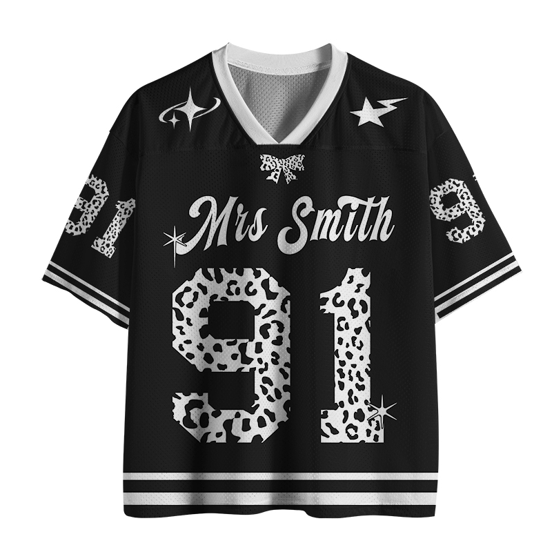 Personalized School Name Leopard Agile Teacher Mesh Jersey