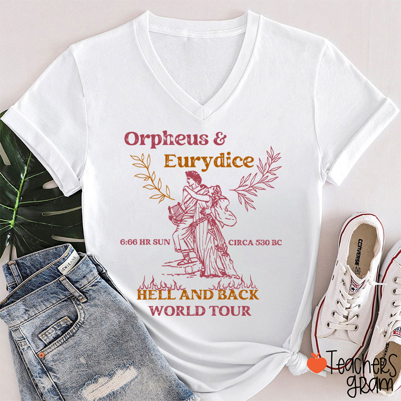 Orpheus And Eurydice Teacher Female V-Neck T-Shirt