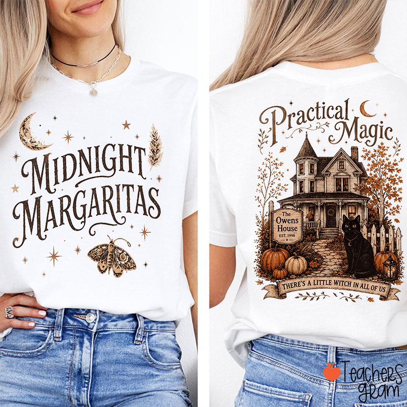 Practical Magic Owens House Retro Teacher Two Sided T-Shirt