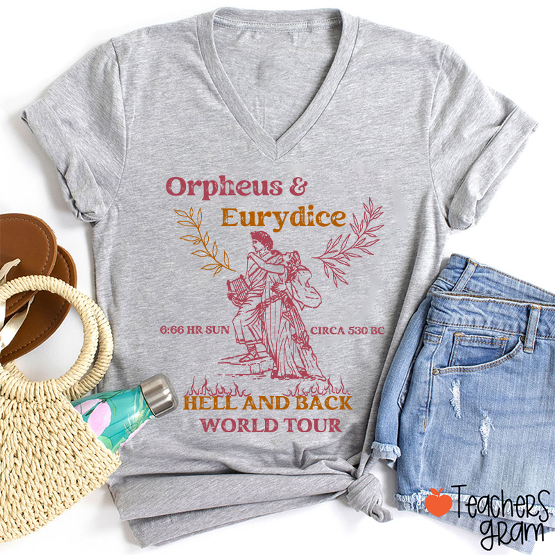 Orpheus And Eurydice Teacher Female V-Neck T-Shirt