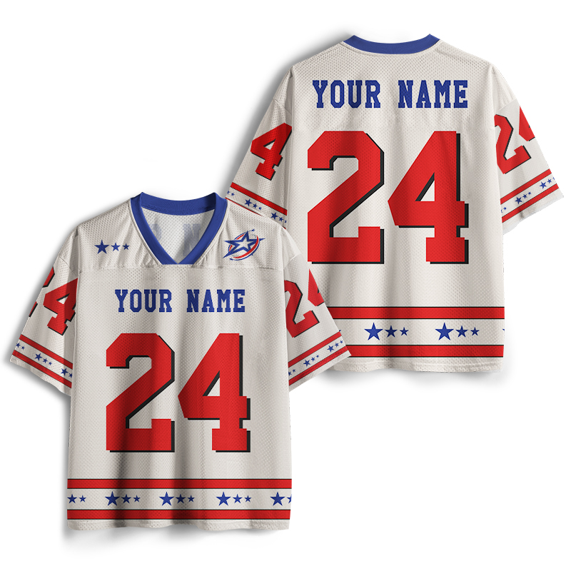 Personalized Name And Number Stars Teacher Mesh Jersey