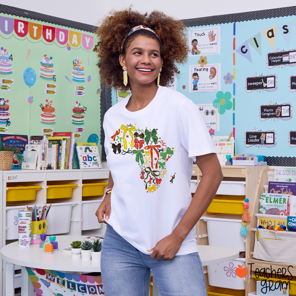 Coquette Africa Bow Teacher T-Shirt