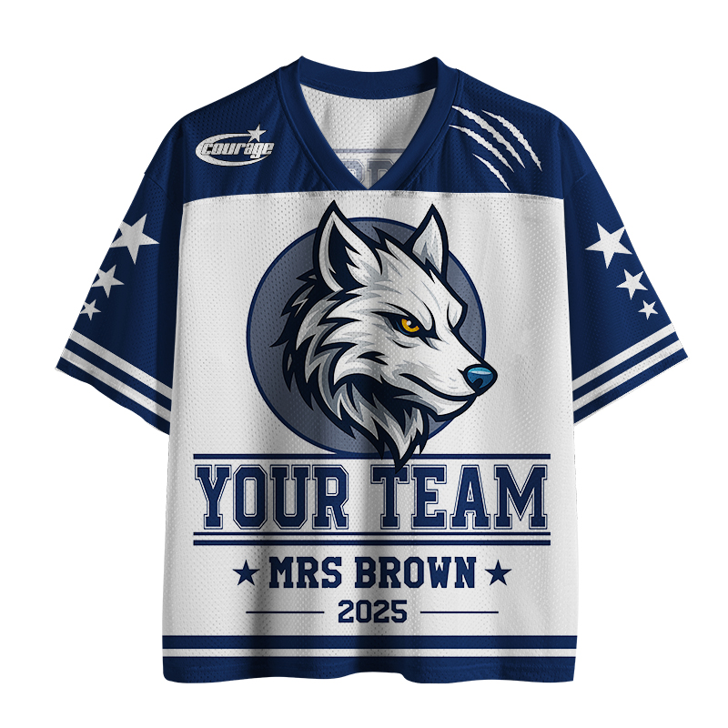 Personalized Team Name School Spirit Courage Teacher Mesh Jersey