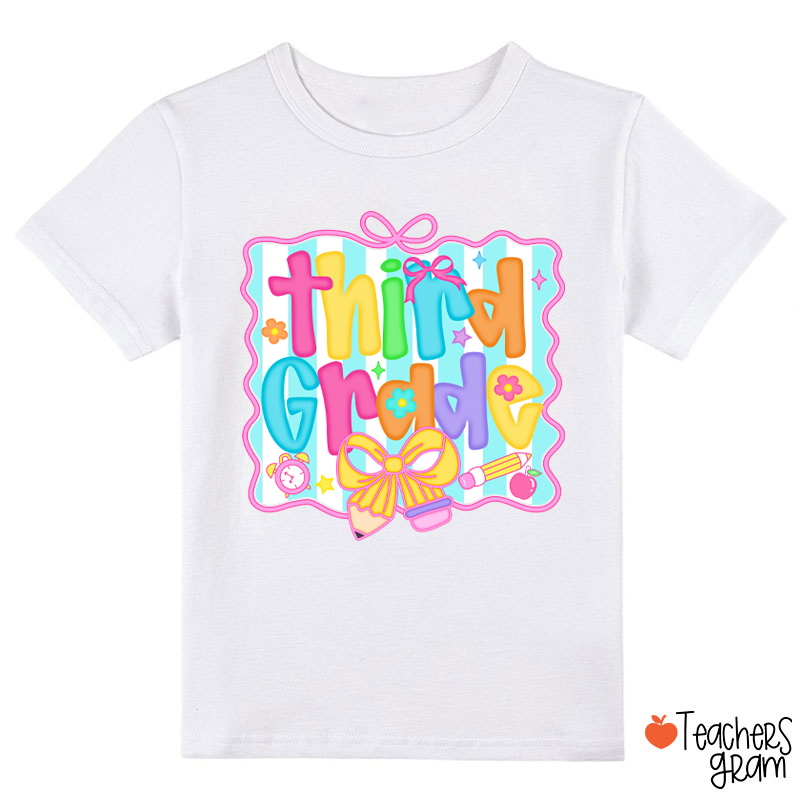 Personalized Grade Bow Tie Board Class T-Shirt