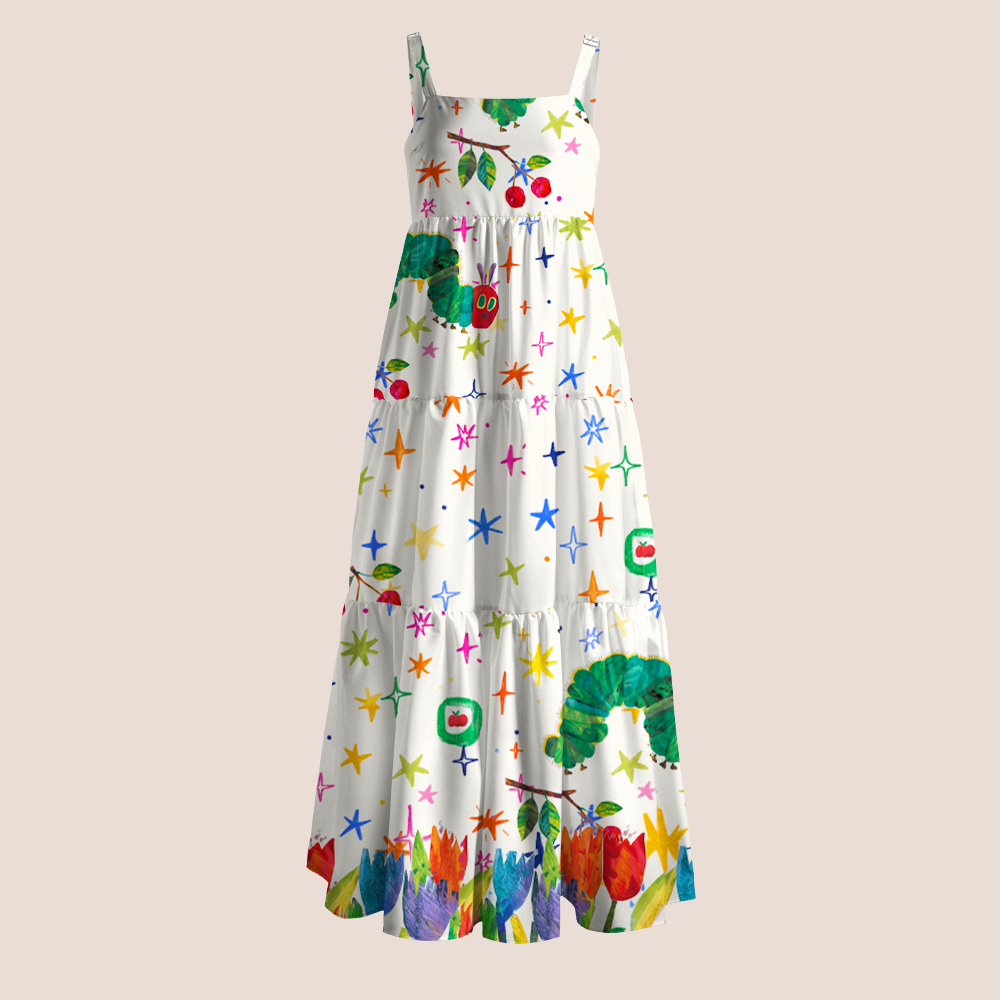 Hungry Caterpillar And Colorful Stars Teacher Slip Dress